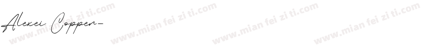 Alexei Copper字体转换